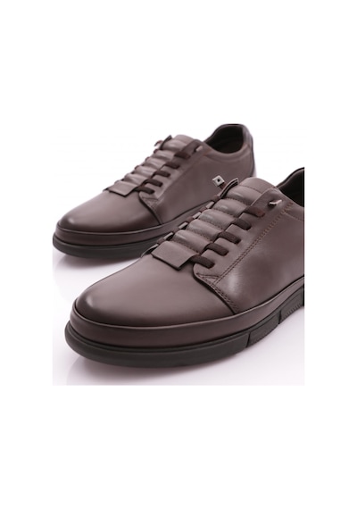 Dgn 9841 Erkek Kapali Bağcikli Sneaker Ayakkabi 9841-2505-R0728 Kahverengi - Siyah