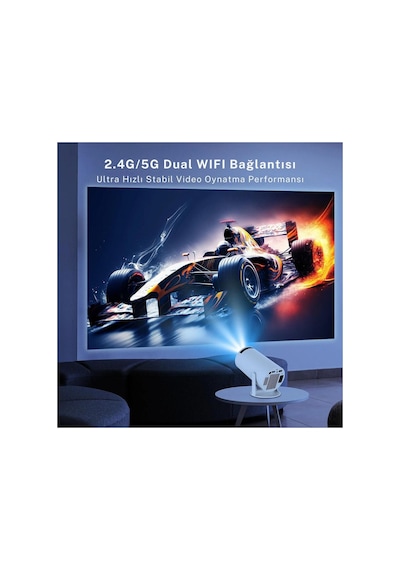 Hy300 Mini Projeksiyon 4k Destekli Android Wifi Bluetooth