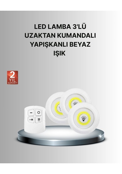 Hubrendy Tekno Dekoratif Ve Pratik 3 Lü Kumandalı Spot Led Aydınlatma