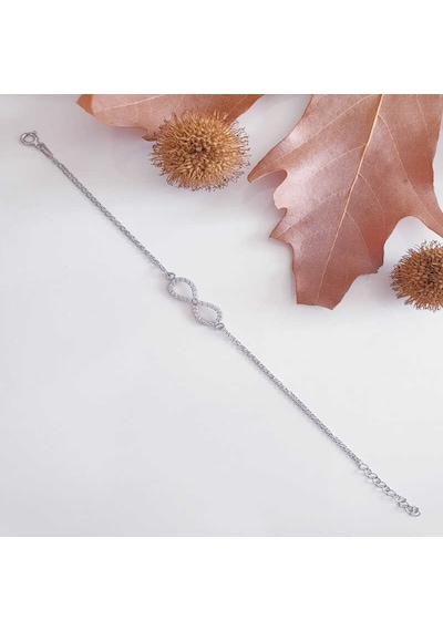 Gümüş Sonsuzluk Kadın Bileklik Gümüş - Rose Gold