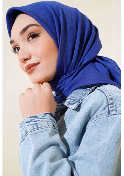 Bambu Kraş Eşarp Tesettür Giyim, Hafif, Rahat, Şık, Yüksek Kalite, Hijab, Scarf, Shawl Koyu Mavi