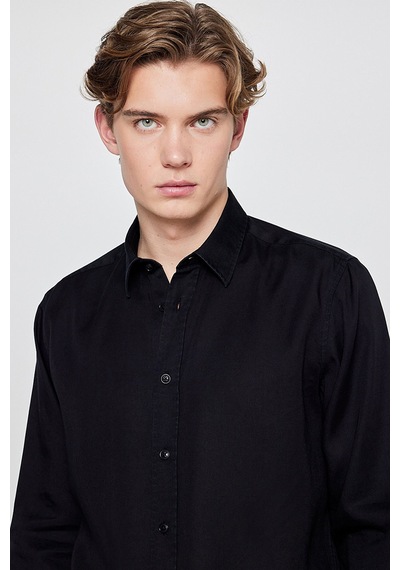 Lee Tencel Regular Fit Gömlek Black Çok Renkli