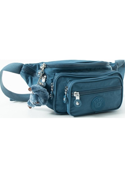 571 Collections Unisex Çok Cepli, Su Geçirmez, Çapraz Askılı Bel Çantası Freebag Mavi Model: 571-7j