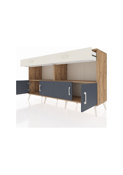 Hyperion Konsol 2 Raflı 2 Çekmeceli 4 Kapaklı 176x44x99 Çam-antra Çam-antrasit/aytaşı Hyperion Konsol 2 Raflı 2 Çekmeceli 4 Kapaklı 176x44x99 Çam-antra Çam-antrasit/aytaşı