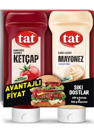 Tat Sıkı Dostlar Ketçap 650gr & Mayonez 560gr