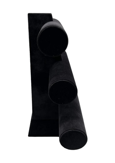 Yerli Üretim Süet Kumaş Siyah Renk Üçlü 30/26 Cm Kademeli Bileklik-saat Sergileme Standı Çok Renkli