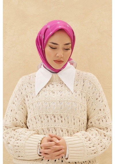 Silk Home Olinda Eşarp - Fuşya Gri - Fuşya Gri