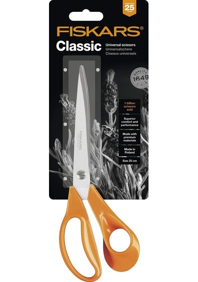 Fiskars Evrensel Makas, Uzunluk: 25 Cm, Paslanmaz Çelik Bıçak/pla