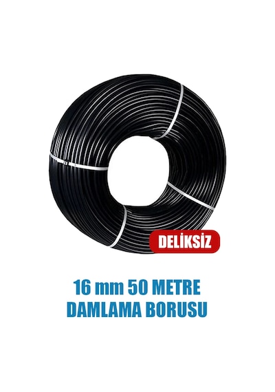 16 Mm Damlama Borusu 50 Metre Deliksiz Damla Sulama Hortumu Sulama Sistemi