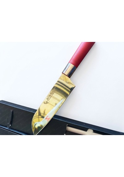 Ergonomik Sap Red Craft Paslanmaz Çelik Profesyonel Et Doğrama Ve Parçalama Bıçağı