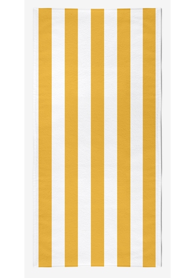 Çizgili Dijital Baskılı 75x150 Cm Plaj Havlusu SARI
