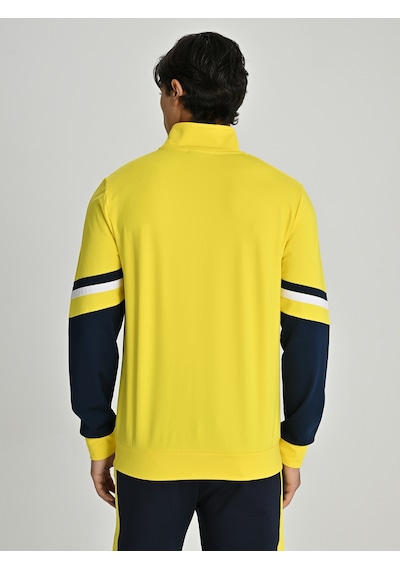 Fenerium Erkek Trıbun Diyagonal Detaylı Sweat Sarı