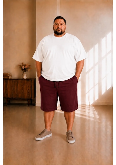 Sngl Tekstil Erkek Büyük Beden Kapri 3xl 4xl 5xl 6xl 7xl 8xl 9xl. Bordo