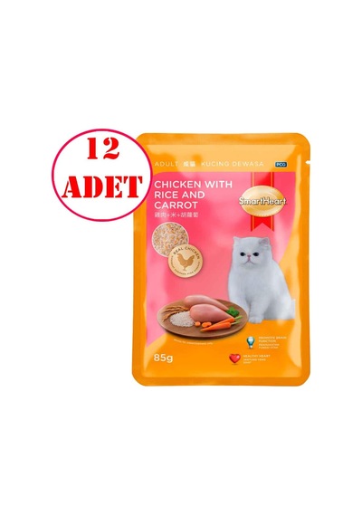 Smart Heart Kedi Konservesi Tavuk Pirinç Ve Havuçlu 85 Gr 12 Ad