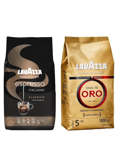 Lavazza Espresso Italiano Classıco Kavrulmuş Çekirdek Kahve 1 Kg +lavazza Qualita Oro Çekirdek Kahve 1 Kg Çekirdek Kahve
