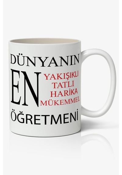 Erkek Öğretmenler Günü Hediyesi Kupa Bardak Öğretmenler Günü Hediyesi Beyaz