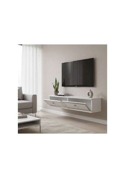 Tda1206dbs Tuna120 Duvara Montaj Tv Stand Safirmeşe-beyaz-silver 120cm