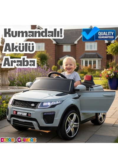 Raptor Gt Gri Uzaktan Kumandalı 4x2 12 Volt Akülü Araba - Rc Land Rover Akülü Araba Range Rover Çok Renkli