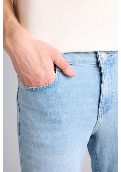 Defacto Carlo Skinny Fit Ekstra Dar Kalıp Normal Bel Ekstra Dar Paça Jean Pantolon D0025AX26SP Mavi