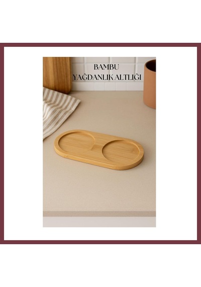 Storeşahin Bambu Yağdanlık Altlığı Çift Yuvalı 9x19 Cm Shn0720