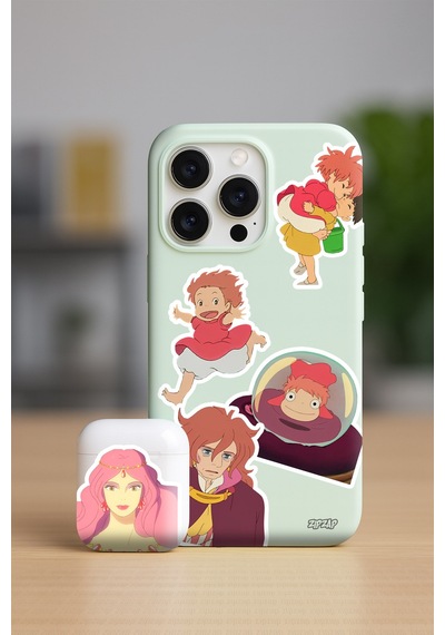 Küçük Deniz Kızı Ponyo Anime Telefon Laptop Bullet Journal Yapışkanlı Folyo Sticker Paketi 23 Adet Çok Renkli