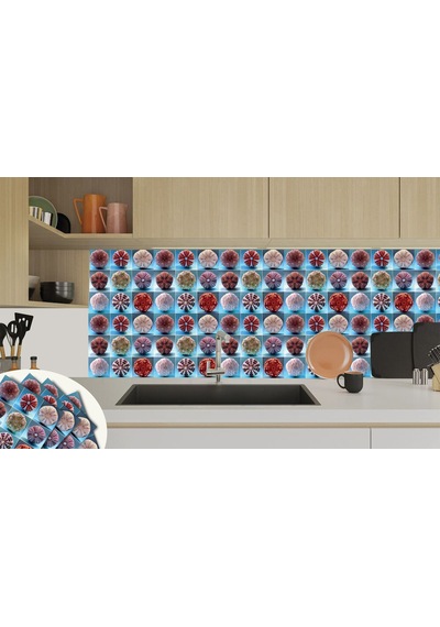 Tink Kendinden Yapışkanlı Deniz Kestaneleri Desenli Pvc Karo 30x30 Cm