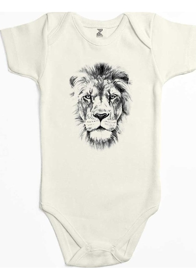 Zepplin Giyim Lion Face Sarı Bebek Body Zıbın