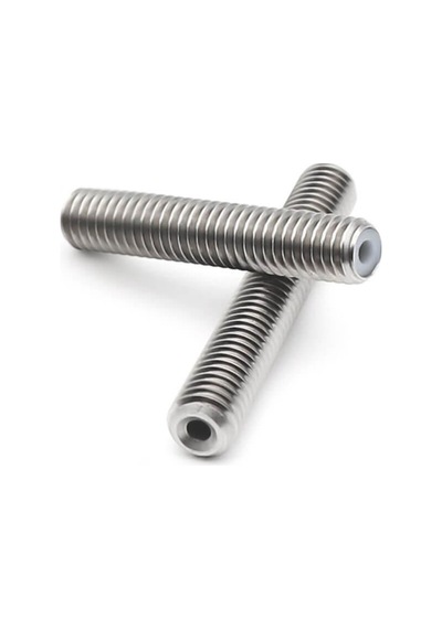 Koodmax 2 Adet 3d Yazıcı M6 Boğaz Ptfe Boru Paslanmaz Çelik Mk8 Besleme Tüpü Memesi Boğazı 30x6mm