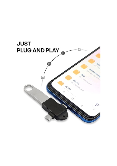 Alfais 4965 Micro Usb Type-C Otg Dönüştürücü Çevirici Adaptör
