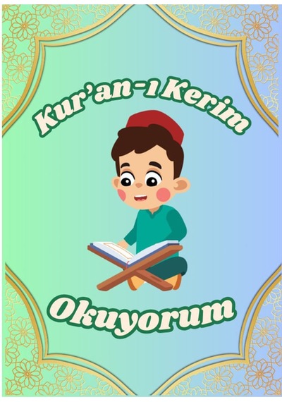 48 Adet Öğrenci Başarı Tebrik Kartı 70x50 Mm Kur'an-ı Kerim Okuyorum-erkek