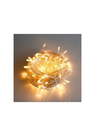 10mt Günışığı 100 Led Fişli Noel Parti Yılbaşı Ağaç Dekoratif Aydınlatma Lambası Animasyonlu Süsleme Beyaz