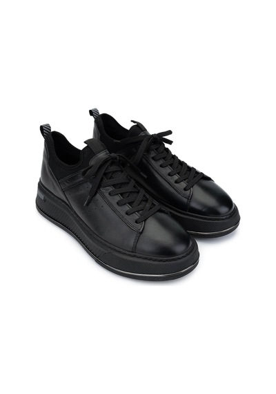 Tamer Tanca Erkek Hakiki Deri Siyah Analin Sneakers & Spor Ayakkabı 381 20550 Erk Ayk Sk24-25 Sıyah Anl Siyah
