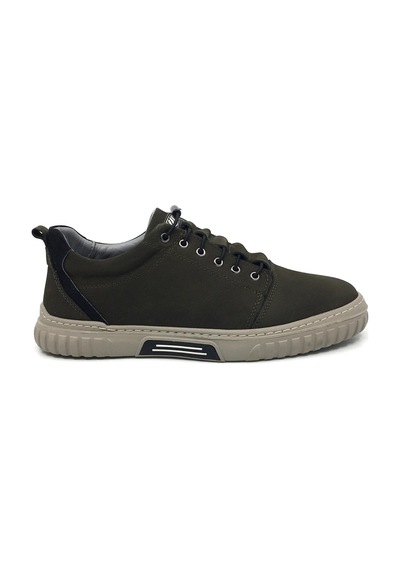 Taşpınar Ayakkabı Taşpınar 5600 %100 Nubuk Deri Ortopedik Erkek Rahat Günlük Spor Sneaker Yeni Sezon Ayakkabı 40-44 Haki