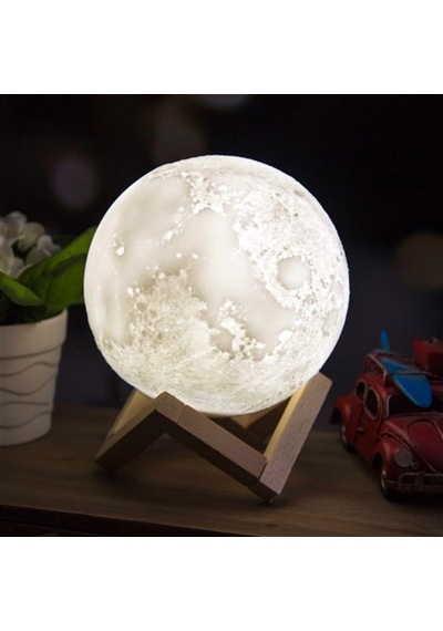 Kişiye Özel 3d Ay Mom Sarı Gece Lambası Stand Hediyeli Sarı