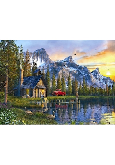 Anatolian 1000 Parça Dağevinde Günbatımı-Sunset Cabin 1024