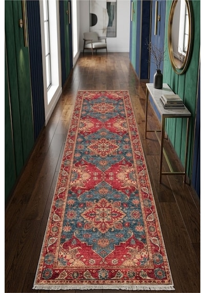 Dekoratif Halı Kaymaz Taban Leke Tutmaz Yıkanabilir Kilim Özel Ölçü Salon Halısı 3033