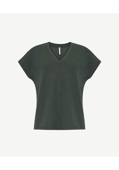 Yargıcı Regular V Yaka Kısa Kol T-shirt 26kkts9023x 007 Haki