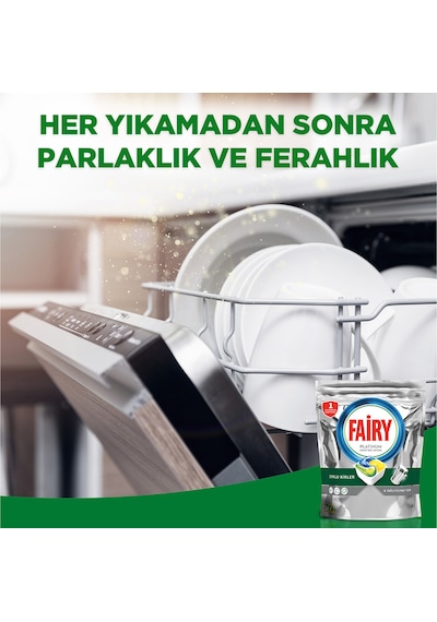 Fairy Platinum Limon Kokulu Bulaşık Makinesi Deterjanı 2 x 90 Tablet