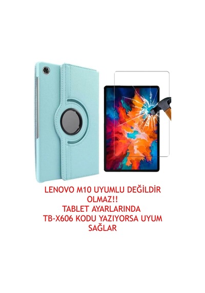 Trendsshop Tab M10 Tb-x606f Za6h0015tr 10.3 Inç 360 Dönerli Kılıf + Ekran Koruyucu