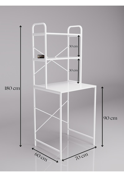 Çamaşır Makinesi Dolabı 2 Katlı Geniş Depolama Raf Ünitesi Metal Banyo Organizer Standı 260 Beyaz Çok Renkli