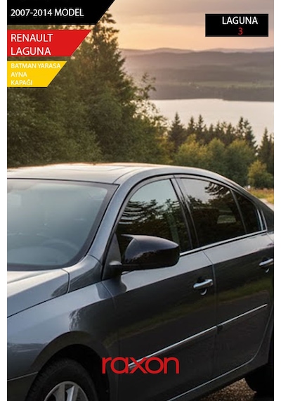 Renault Laguna 3 2007-2014 Batman & Yarasa Ayna Kapağı Parlak Piano Black Sport