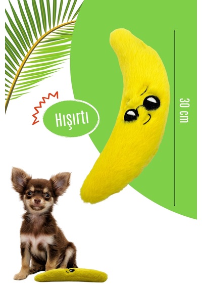 Havhav Peluş Muz Sesli Köpek Oyuncağı