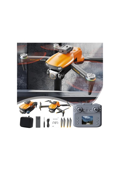 Çift Kamera Ve Bataryalı Drone Ekranlı Uzaktan Kumanda App Destekli Quadcopter Tek Tuş İniş Kalkış