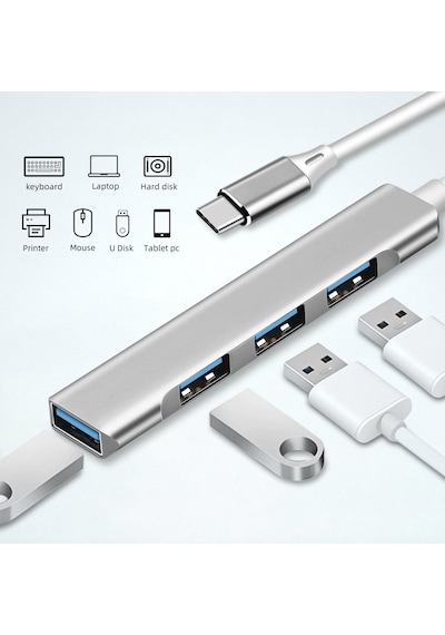 Foxyn Fxn-08 Type-c To 4 Usb Otg Çoğaltıcı Splitter Çevirici