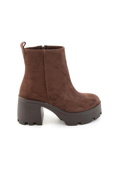 Bambi Kahve Süet Kadın Bot & Bootie K02391085172 Kahverengi