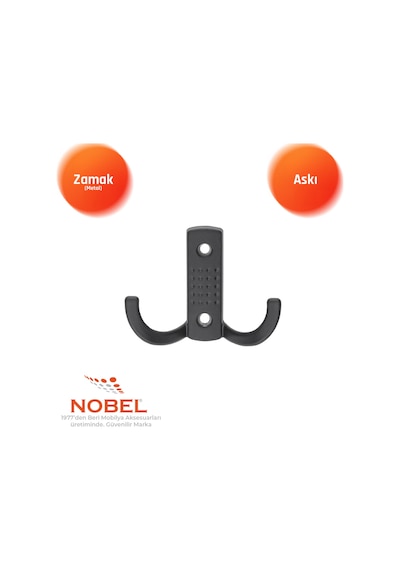 Noktali Askı, Metal Vestiyer Askısı, 34 Gr, Dolap Ve Duvar Askılığı, Matsi Yah Vidalı