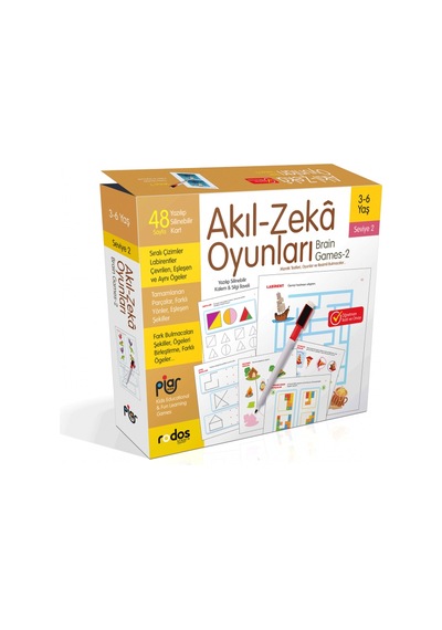 Akıl-Zeka Oyunları - Seviye 2 - 3-6 Yaş