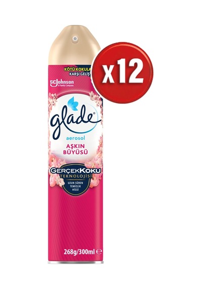 Glade Aerosol Aşkın Büyüsü Oda Kokusu 12 x 300 ML