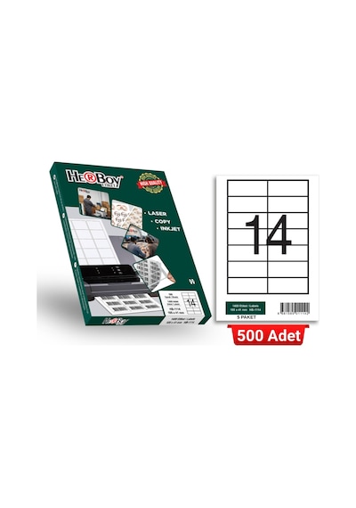 Herboy Hb-1114 105 X 41 Mm A4 Laser Etiket 500 Adet