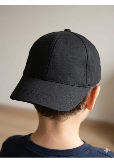 Benitto Kids Kitti 9-15 Yaş Düz Sade Çocuk Kep Şapka Siyah